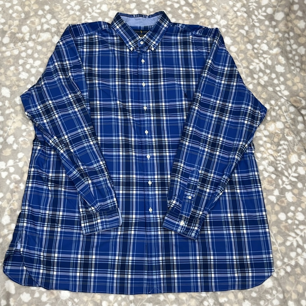 Polo Ralph Lauren Men’s Blue Plaid Shirt